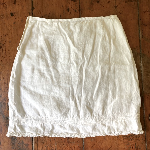 Gap 100% White Cotton Skirt Sz:12 - Picture 2 of 5